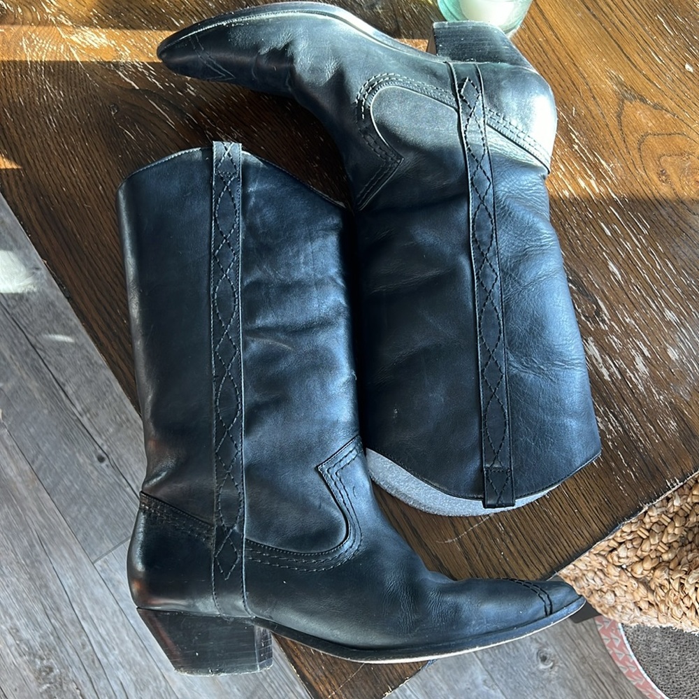 SCHUTZ Allison Leather Boots in Black